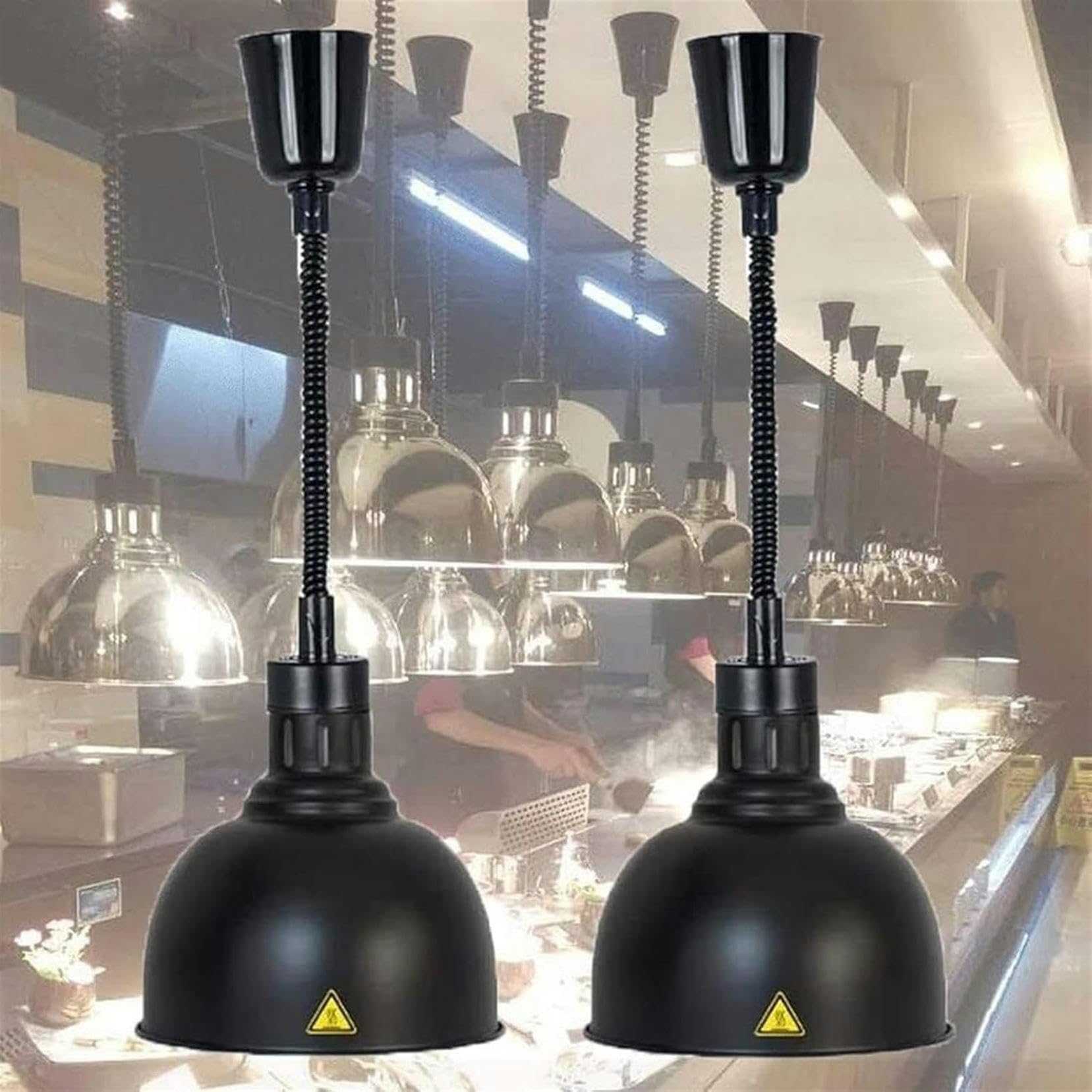 Chauffage alimentaire buffet avec lampe chauffante inox pour garde au chaud restauration