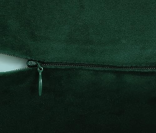 Miniatura 3 de Jeneoo Juego de 2 fundas de almohada decorativas de terciopelo suave y cómodo para sofá lumbar (verde militar, 12 x 20 pulgadas)