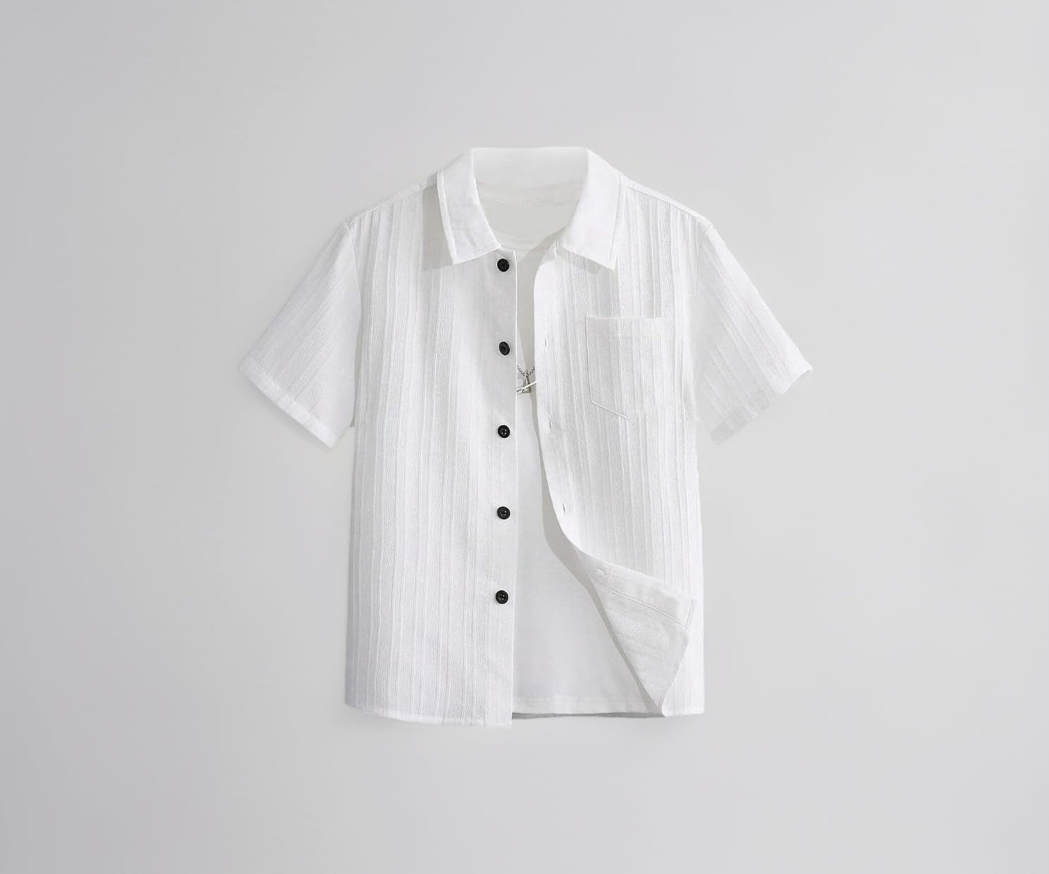Toddler Boys' Striped Short Sleeve Casual Vacation Shirt ||Fancy Shirt || Party Shirt for Boys and Kids || Summer Shirt for Boys and Kids ||(BS-2033)