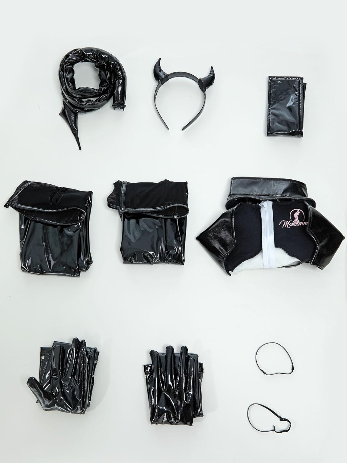 Mobbunny Game Derivative Cosplay Costume Women Sexy Lingerie Bodysuit Black Devil Cutout Combat Robot Outfit with Tail - Image 7