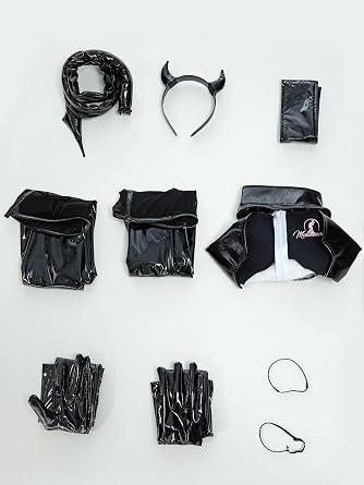 Mobbunny Game Derivative Cosplay Costume Women Sexy Lingerie Bodysuit Black Devil Cutout Combat Robot Outfit with Tail