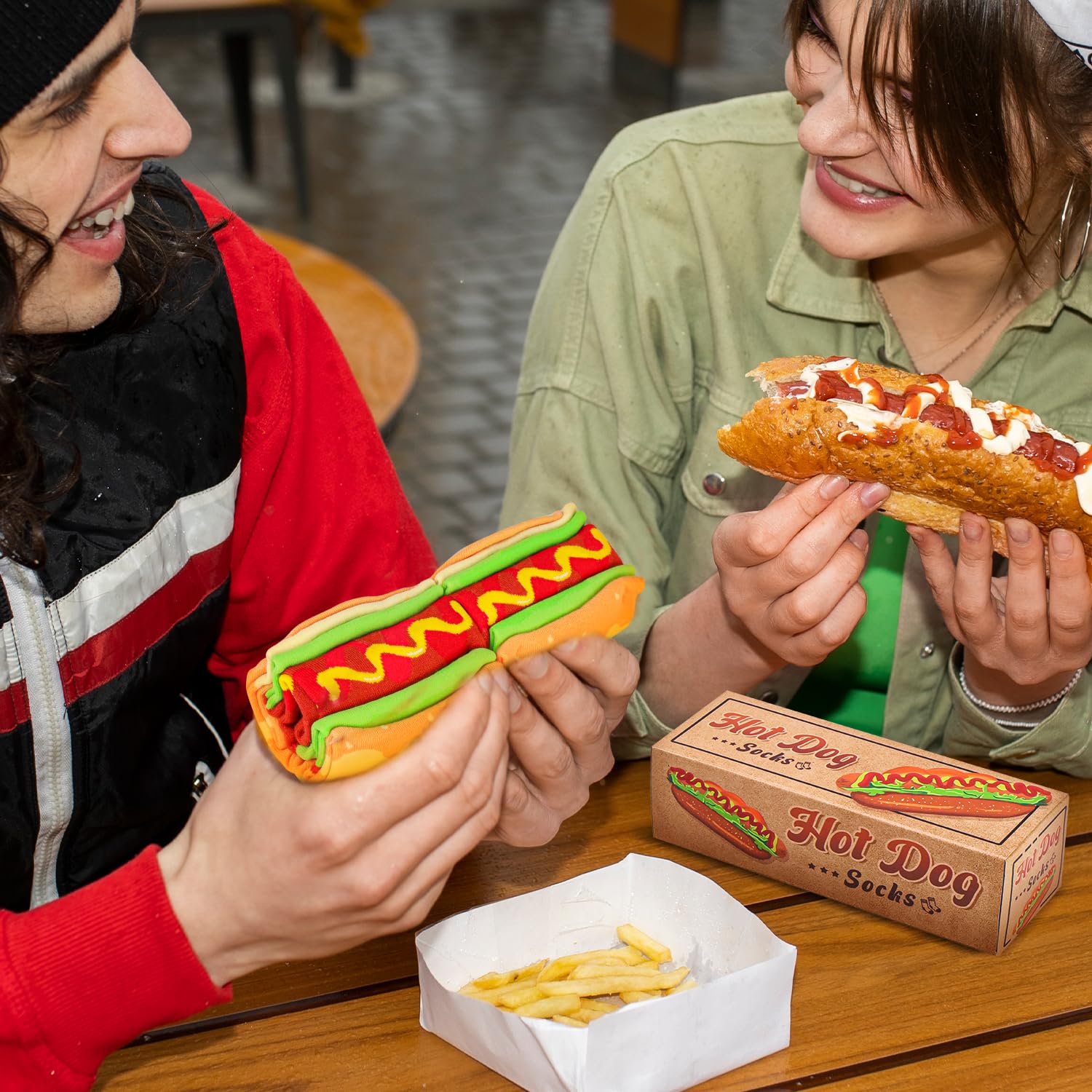 Lustige Sushi-Burger-Socken Box, verrückte Socken für Männer, Teenager, Jungen, Vater, Geburtstag, Weihnachten, Strumpffüller, Gag Geschenke