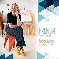 Vista 7 de InterSpaceLiving Zuho Taburete multiusos (2, naranja brillante)