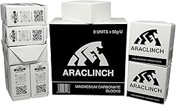 ARACLINCH Bloque de magnesio 56gx8u, Bloques de magnesio para Escalada, Crossfit, Gimnasio, Halterofilia, Calistenia, Tiza para Entrenamiento, magnesio Escalada