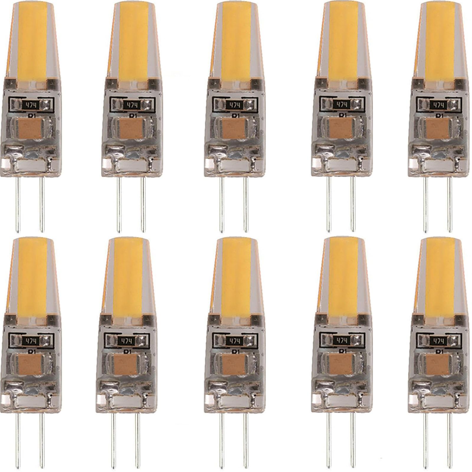 G4 LED Bulb 6W, 220V-240V, 60W Halogen Bulb Equivalent, 600LM, G4 Bi Pin Base Light Bulbs for Chandelier Home Lighting Dimmable(Warm White)