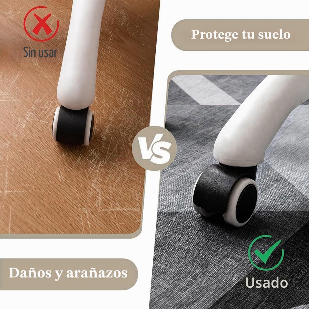 Highdi Alfombrilla para Silla de Oficina Gaming, Patrón Tejido Protector Suelo Silla Ruedas Antideslizante Antiarañazos, Alfombrilla de Protección para Suelos Duros (Marrón,120x140cm)