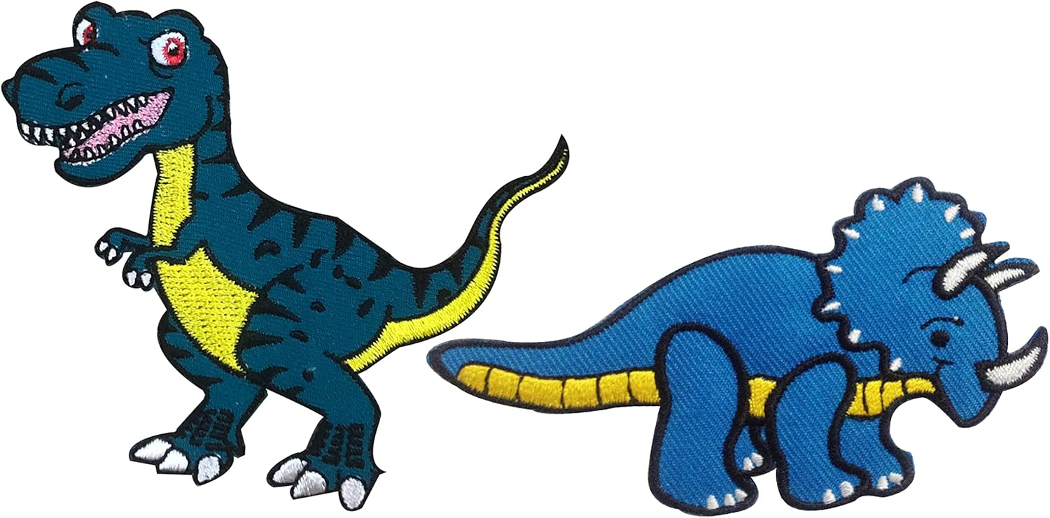 The Triceratops Dinosaur Iron on Patch for Clothing Iron