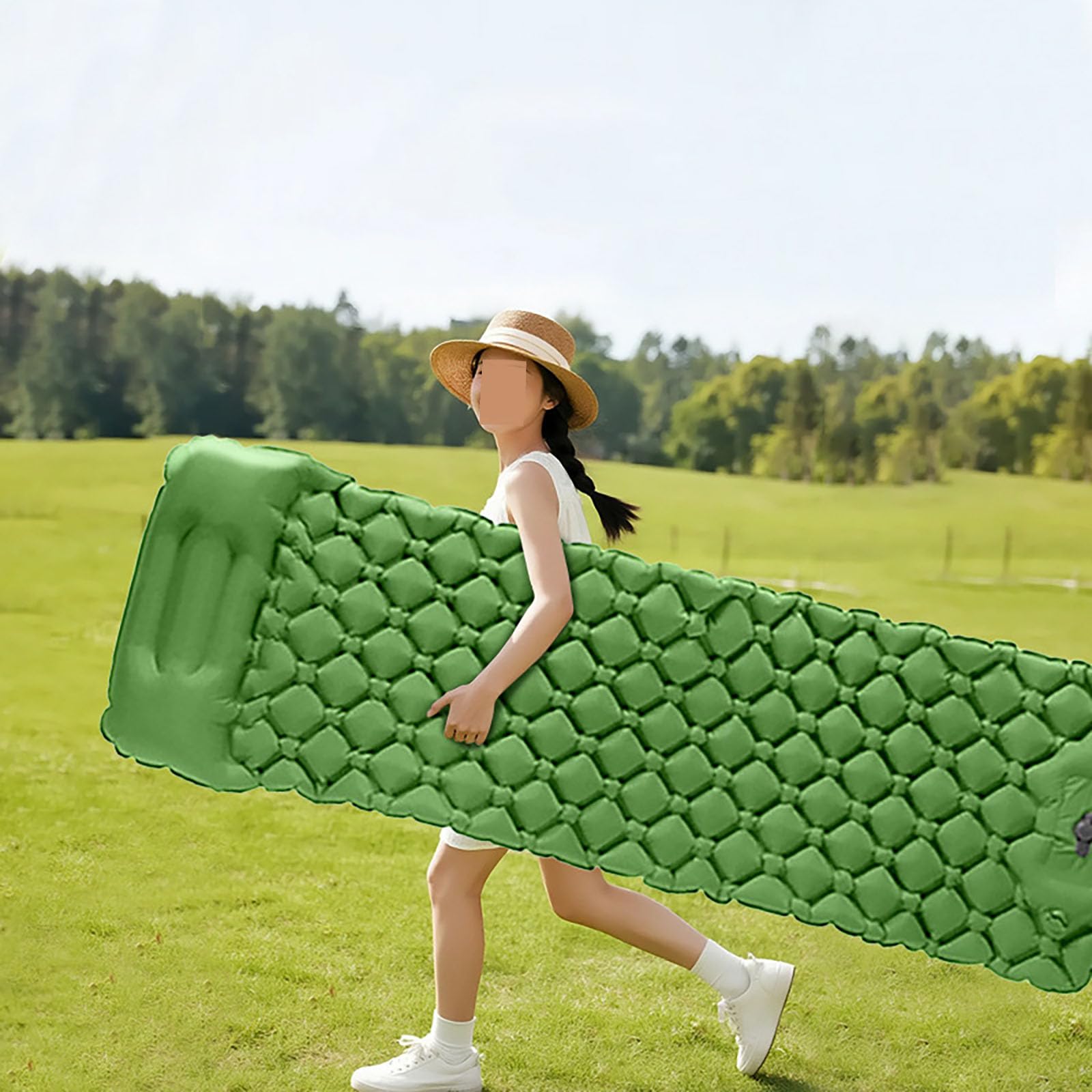Doppelte Ultraleichte, Aufblasbare Campingmatte – Selbstaufblasende 190 X 120 cm Campingmatratze, Tragbares Luftbett, Kompakt Für Rucksackreisen, Wandern, Strand Und Zelt
