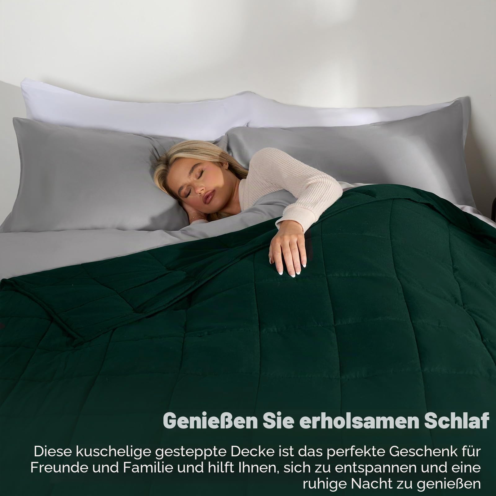 Brentfords Gewichtsdecke 6 kg 125 x 180 cm Waldgrün Weighted Blanket