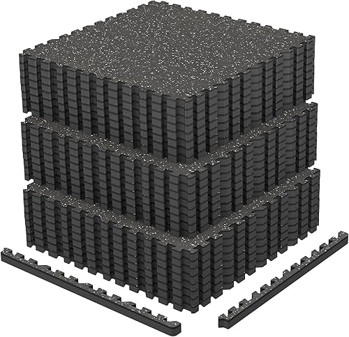 Miniatura 15 de AIRHOP Alfombrillas de Equipo de Ejercicio de 0.79 Pulgadas de Grosor, 24 Pies Cuadrados, 6 Baldosas con Superficie de Goma Mejorada con Espuma EVA