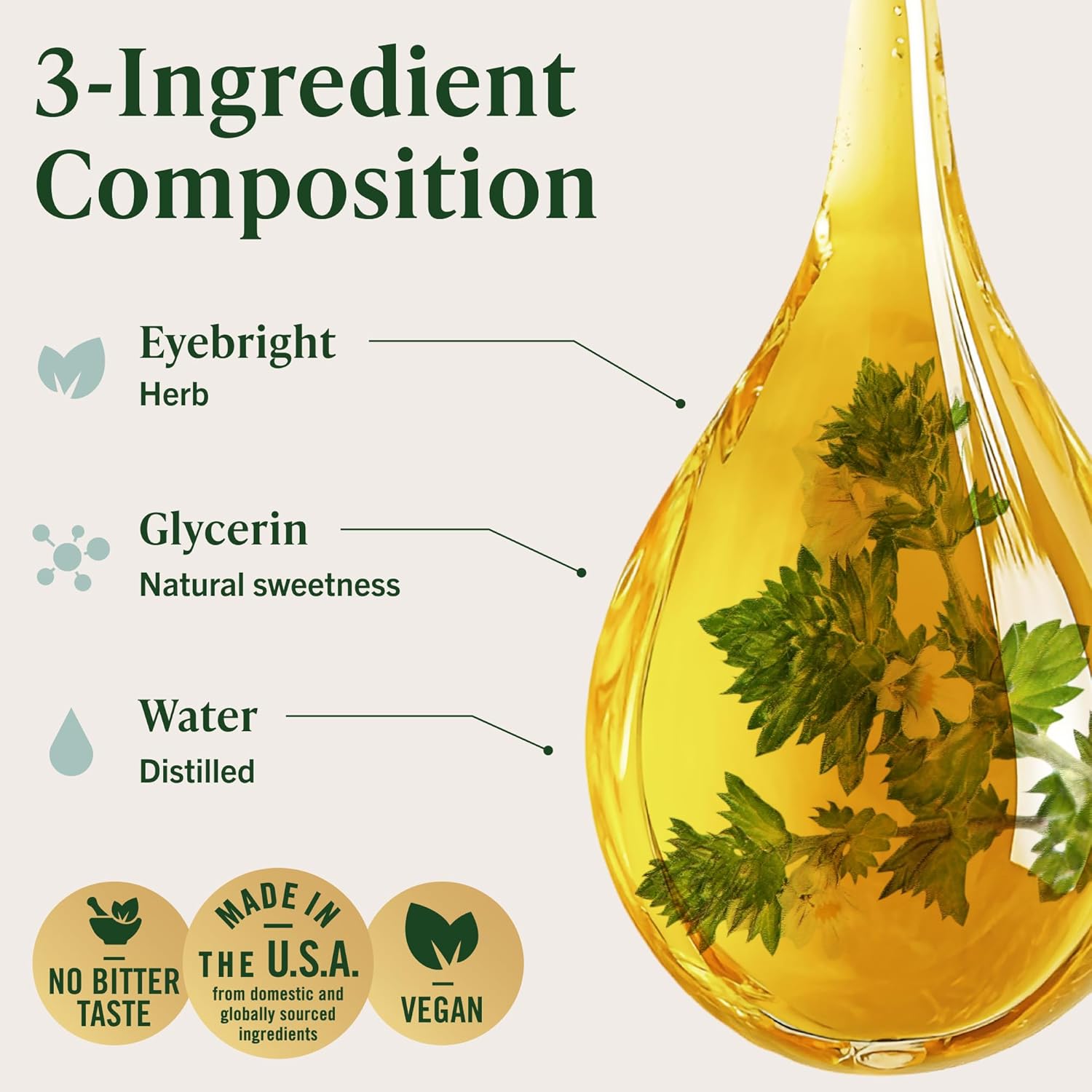 HERBAMAMA Eyebright Herb Tincture - Vegan Bright Eyes Support with Euphrasia Herb Extract - Non-GMO, Alcohol & Sugar-Free Eyebright Dietary Supplement, 42-Day Supply - Image 4