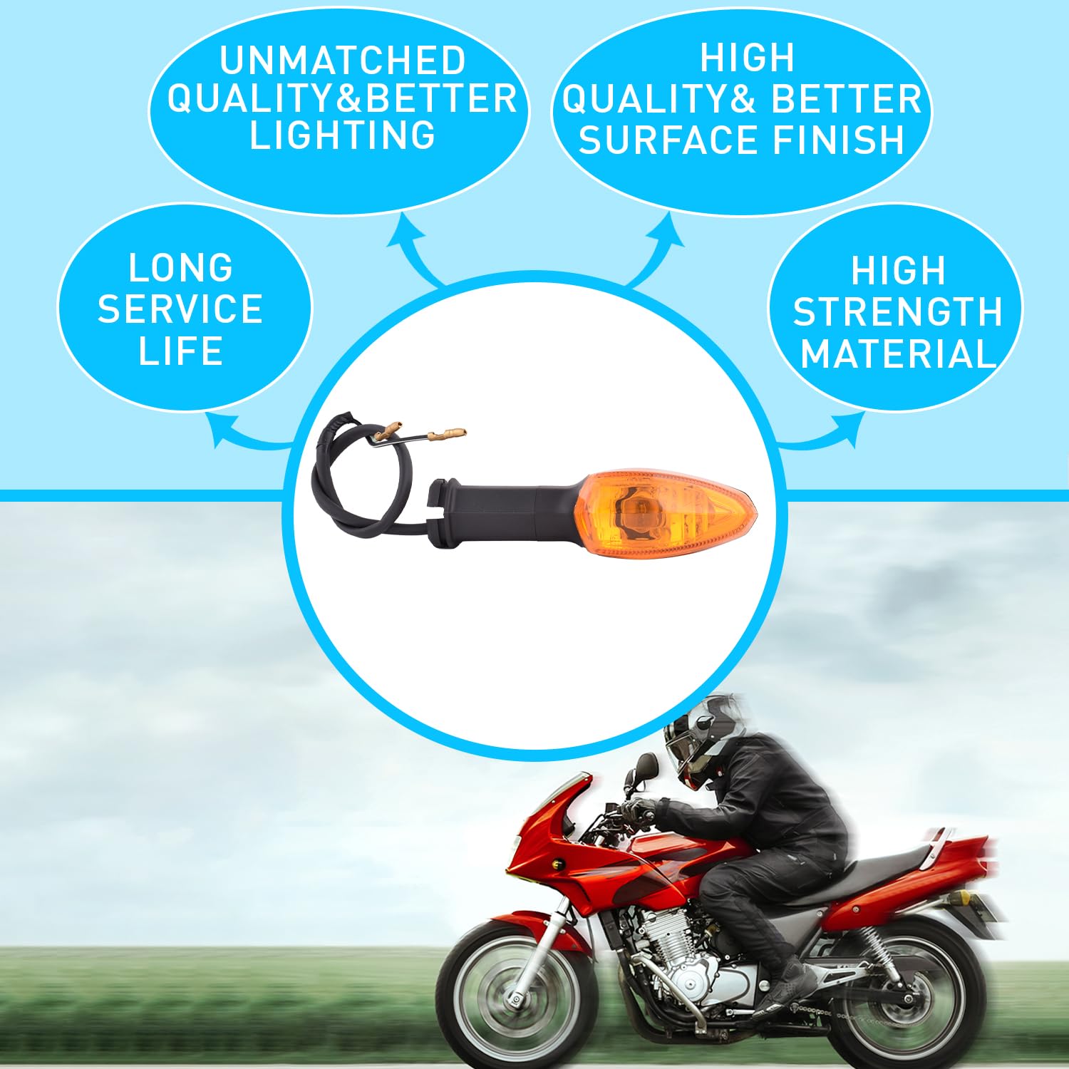 Uno Minda RS-136-BLA-ZX-RR Blinker for Suzuki Gixxer : Amazon.in