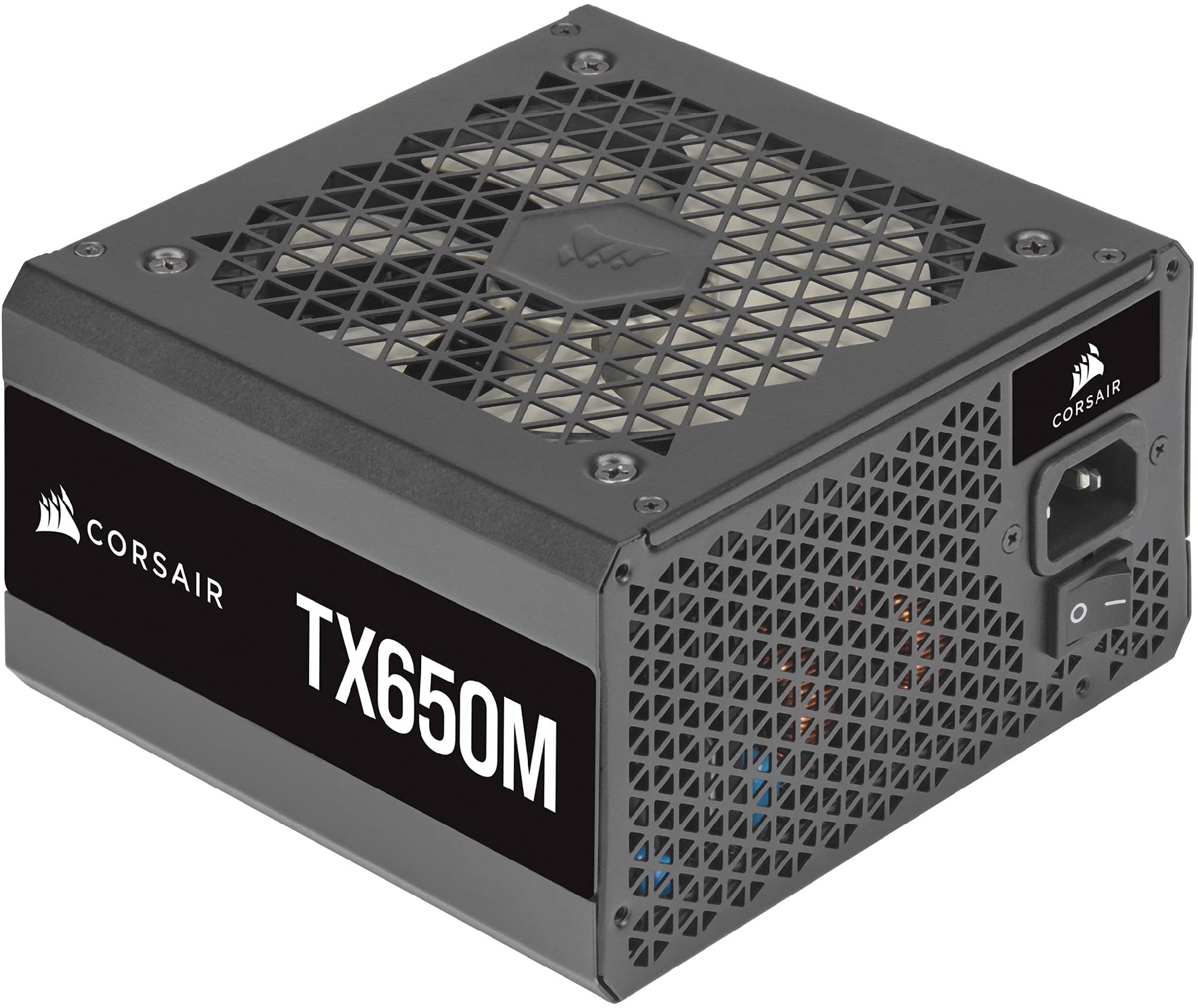 Corsair TX650M (2021), TX-M Series, 650 Watt 80 PLUS Gold Semi-Modular Low-Noise ATX Power Supply (Dual EPS12V Connection, Low-Noise Operation, 105°C Capacitors, Compact Size) Black