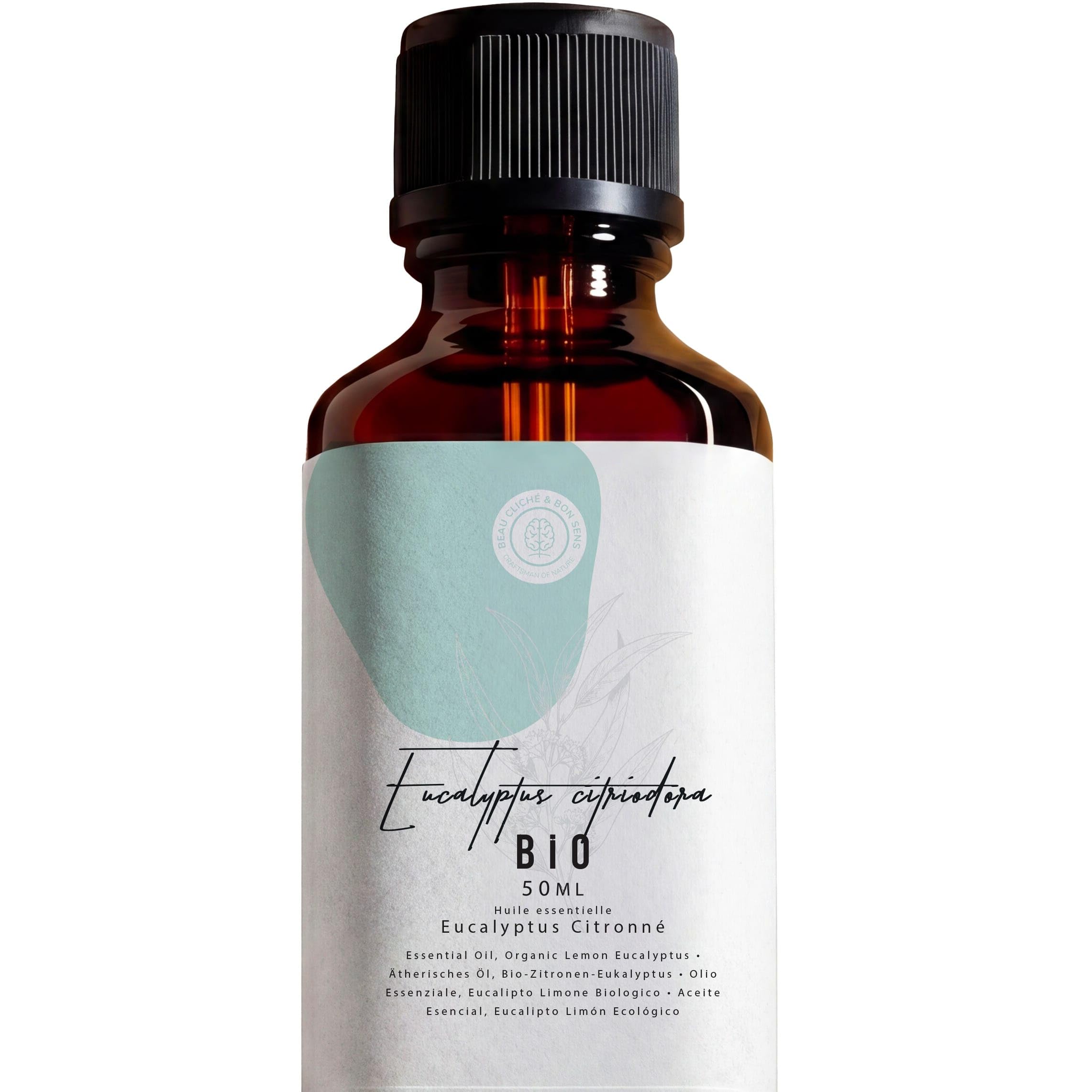 50ml Olio Essenziale Eucalipto Limone BIO (Eucalyptus Citriodora) - 100% Puro, Naturale e Biologico per Diffusore, Aromaterapia, DIY, Candele