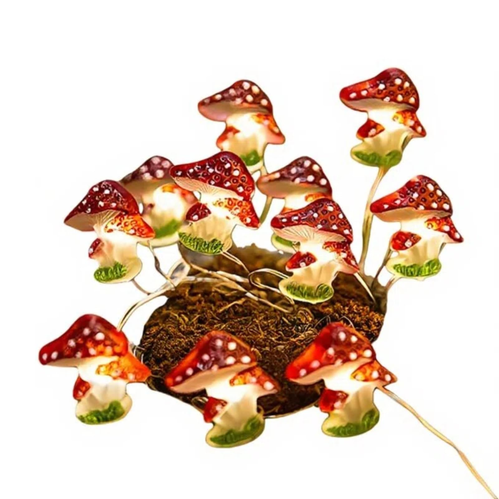 EDONQIAOD Mushroom Copper Wire Light String