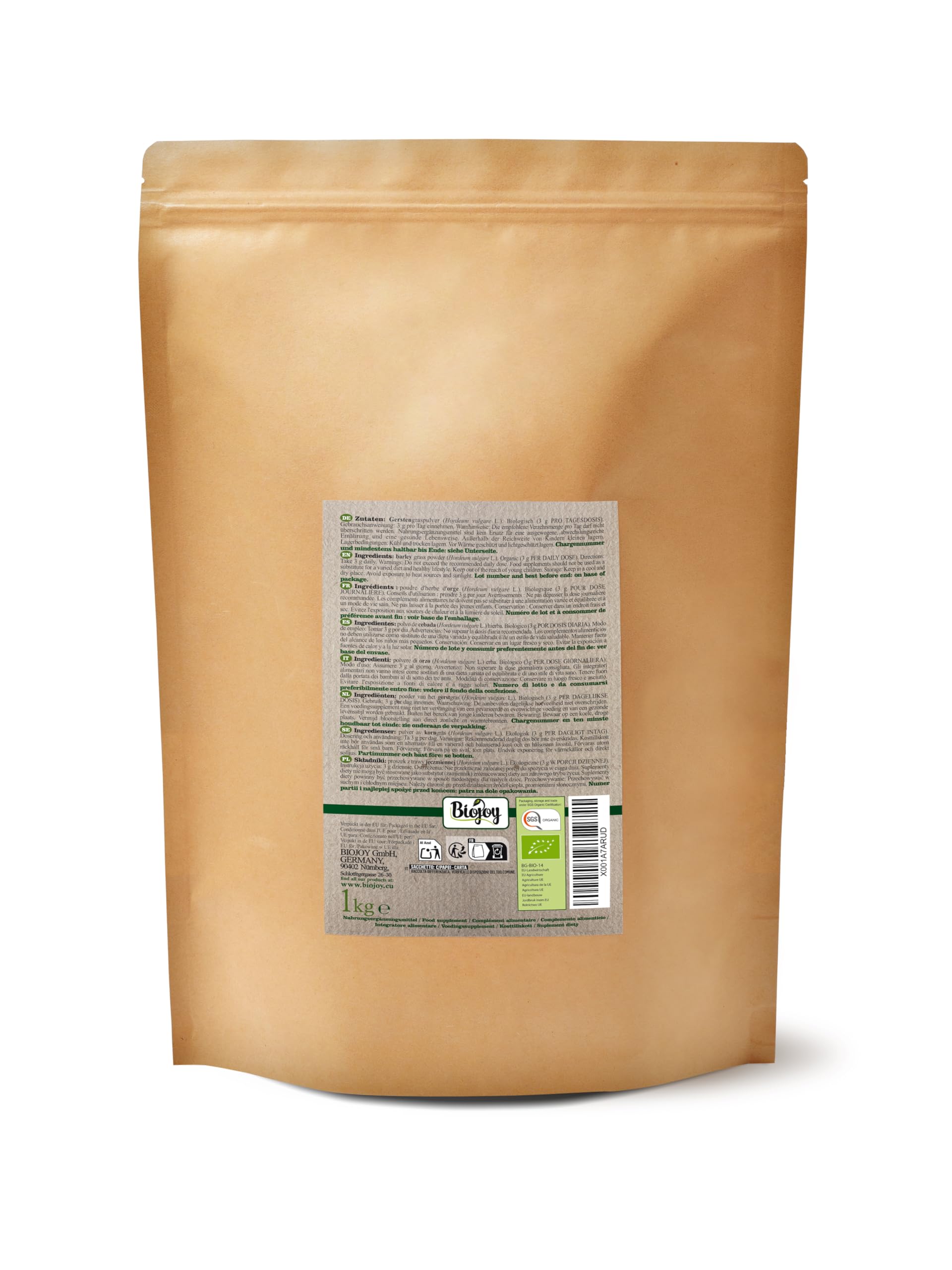 Biojoy BIO-Trawa jęczmienna w proszku 1 kg