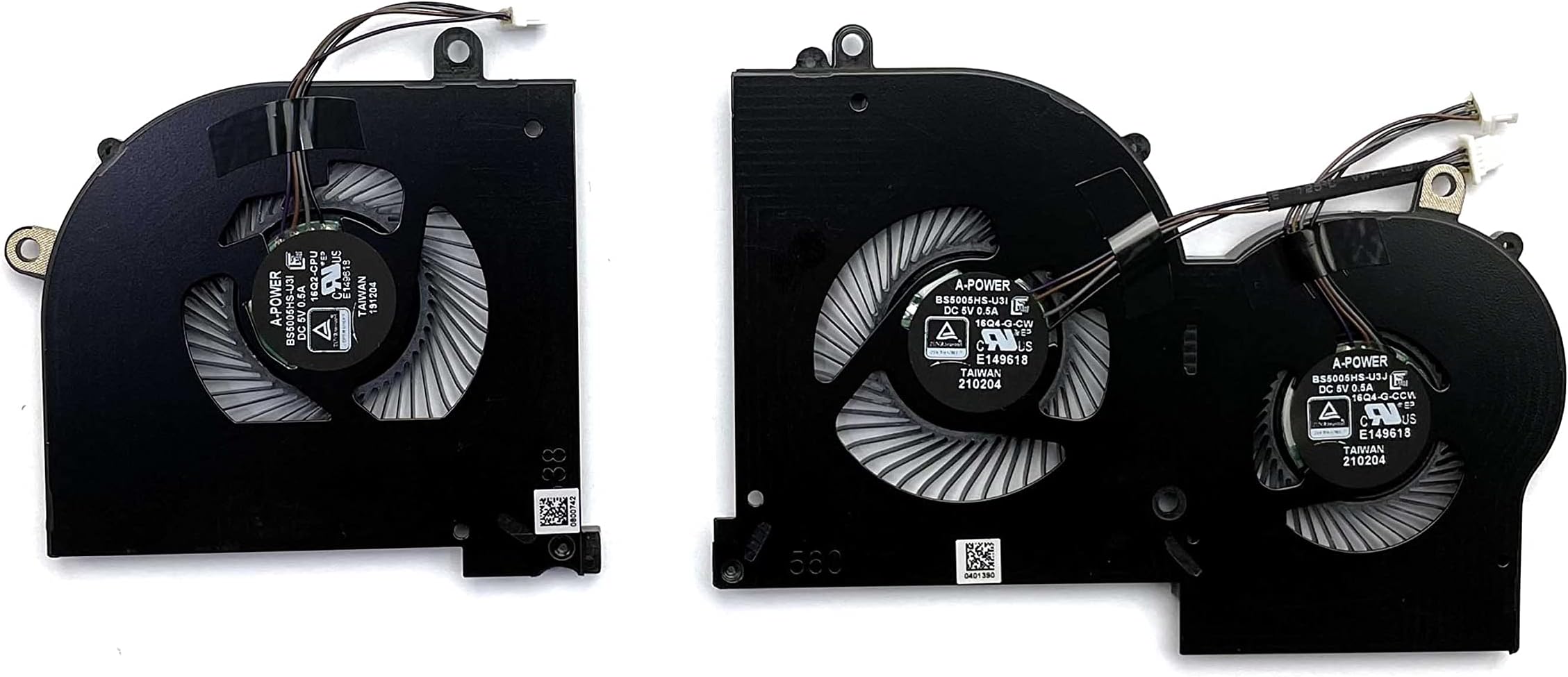 Bestparts New Genuine CPU+GPU Cooling Fan Replacement for MSI GS65 Stealth (Does Not fit Stealth Thin Series) P/N: BS5005HS-U3I BS5005HS-U3J DC5V 0.5A Fan Dual Fans