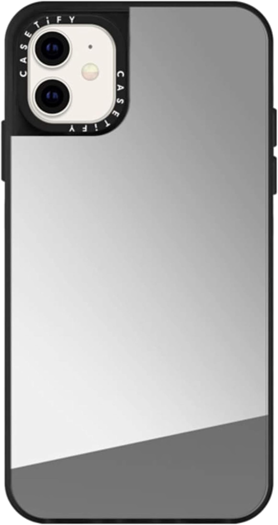 Casetify REFLECTIVE MIRROR Case, Shockproof TPU Bumper, Slim & LightWeight, Wireless Charging Compatible (iPhone 12 Mini, Mirror Case Silver)