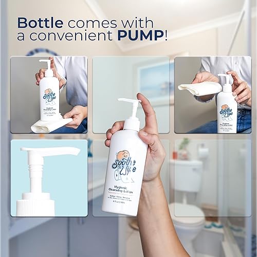 Miniatura 6 de Soothe 'n Wipe Loción limpiadora higiénica de 2 onzas, alternativa de toallitas desechables con aloe e hidratantes, humedecedor de papel higiénico