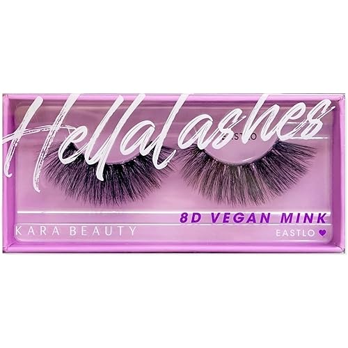 KARA BEAUTY Style L3 Hellalashes - Pestañas de visón sintético 8D de fibra sintética ligera en 8 capas dimensionales EASTLO - Voluminoso glamour