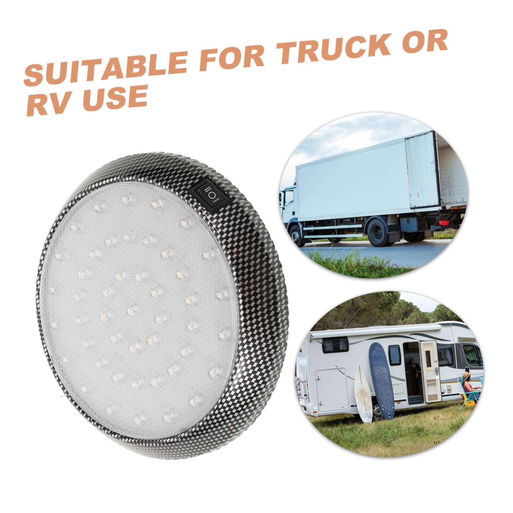 Beatifufu Led Dome Lights for Car Truck Rv Interior Reading Light Switch Power Efficient Led Panel Dome Lamp