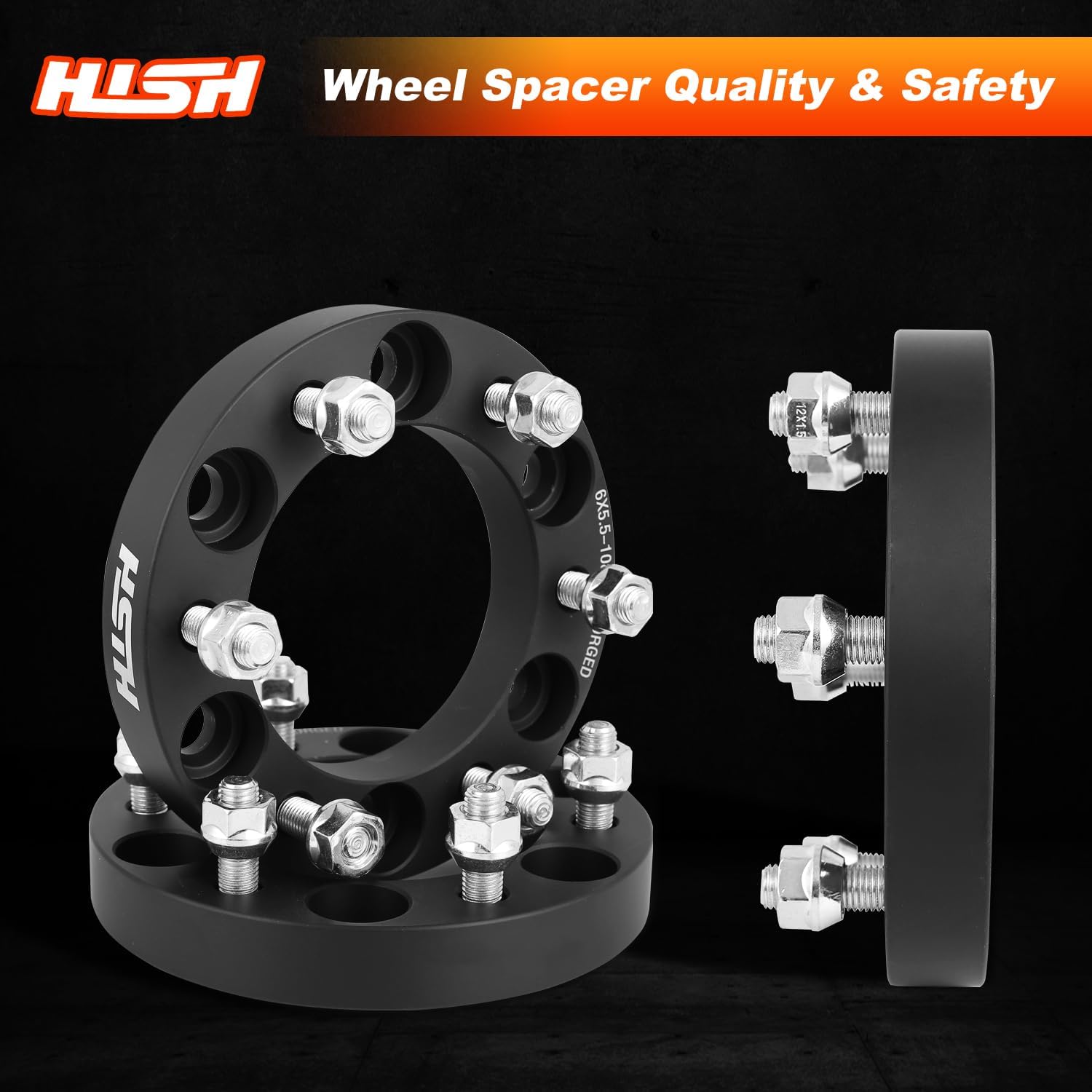HISH Forged 1inch 6X5.5 Wheel Spacers for Tacoma 4Runner Tundra FJ Land Cruiser Black, 1"(25mm) 6x139.7mm Thread Pitch M12x1.5 Hub Bore 108mm Adapters, Not Hubcentric - Image 7