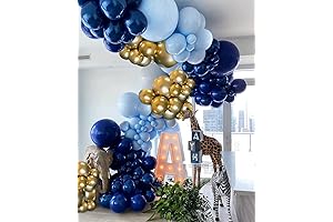 CboDeco Navy and Gold Balloon Arch Garland Kit