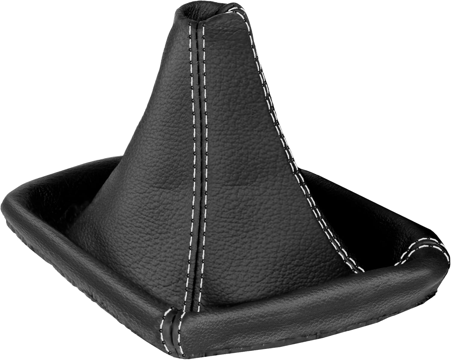 L & P Car Design Shift Boot Cover Genuine Leather Compatible with BMW 3 Series e46 1998-2007 Manual Transmission Black Gray Stitch