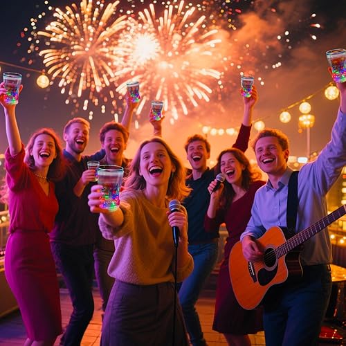 Vista 9 de Taza iluminada, juguetes con luz LED que brillan en la oscuridad, suministros de fiesta para niños y adultos, suministros de fiesta de graduación