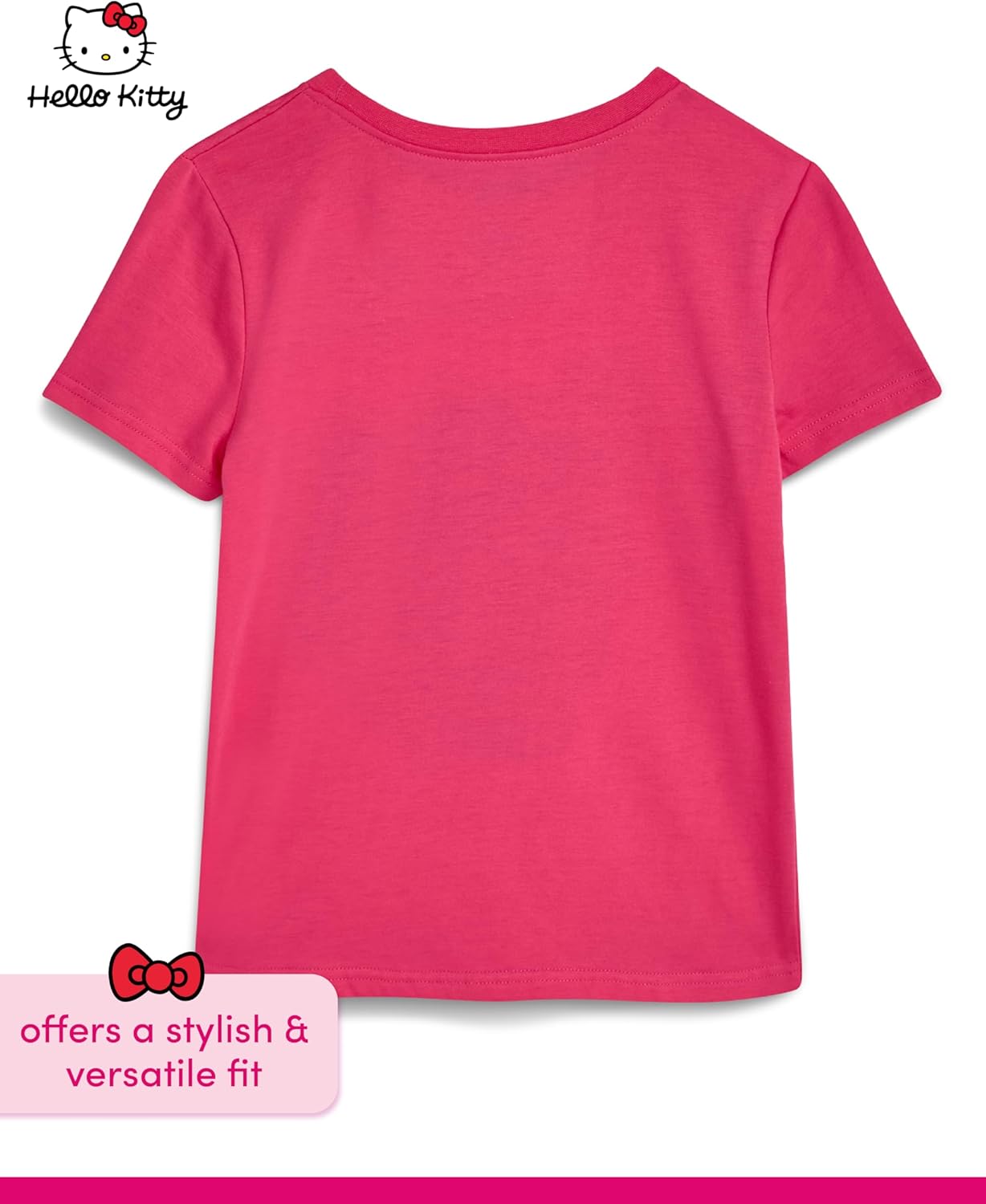 Hello Kitty Girls Shirts - Short Sleeve Cute Casual Crewneck Graphic Tees Shirts for Girls Tops T-Shirt (Sizes: 4-12) - Image 6