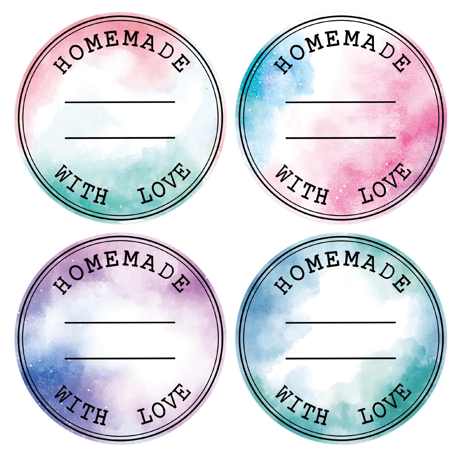 Heyfibro 500 PCS 1.5" Homemade with Love Stickers for Holiday Decorations, Envelope Seals, Party, Gift Packing, Cards