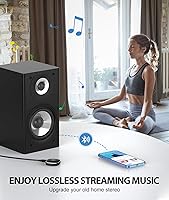 Vista 6 de COMSOON Adaptador Bluetooth AUX para Coche, [Pantalla LED] Receptor Bluetooth 5.3 para Altavoz/Estéreo Doméstico/Auriculares con Cable, Receptor