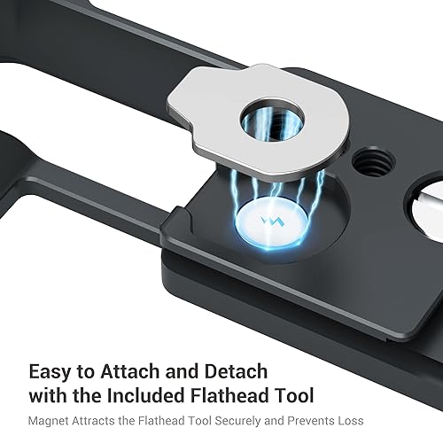 Miniatura 7 de ZV-1F ZV1F Soporte de extensión de agarre de metal para cámara con soporte de zapata fría para Sony ZV-1F ZV-1II (no para ZV-1), accesorio