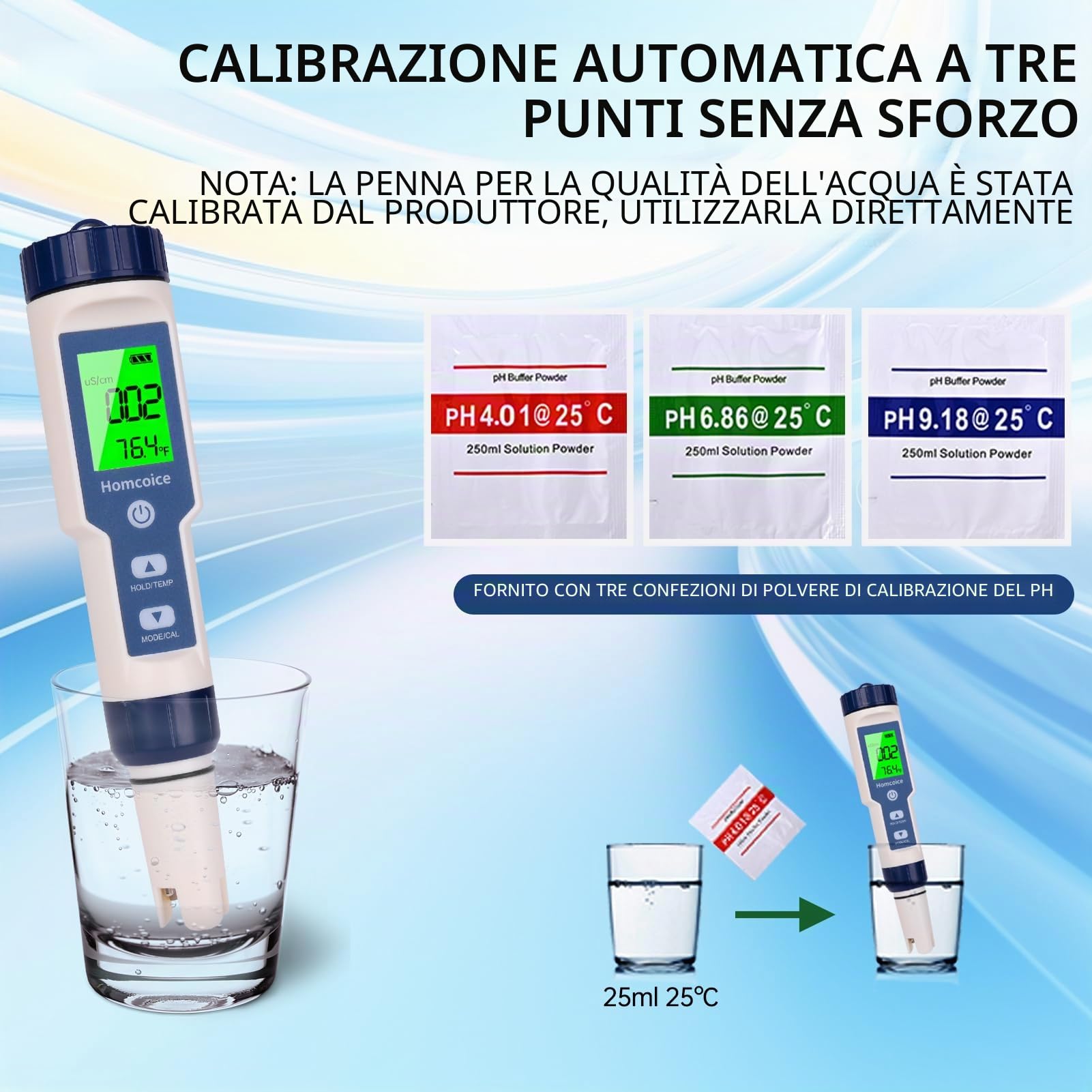 Misuratore pH Piscina 7 in 1 con TDS EC Salinità S.G ORP Temperatura, professionale Tester pH Acqua IP67 impermeabile, pH Meter digitale ad alta precisione 0,01 con funzione ATC