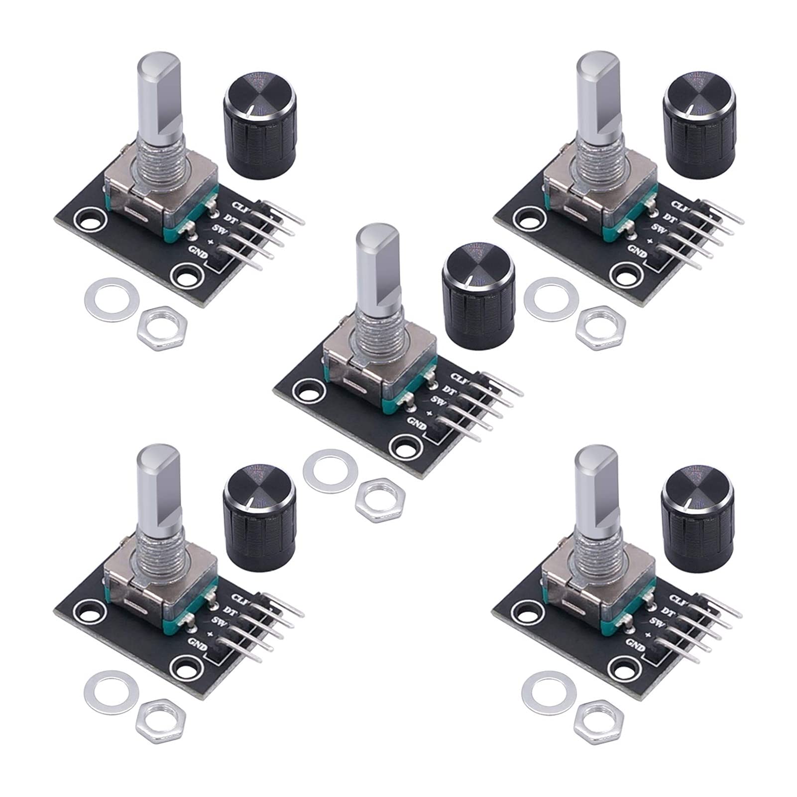 Module de codeur rotatif KY-040 anti-rebond avec bouton de sélection pour commande stable - 8
