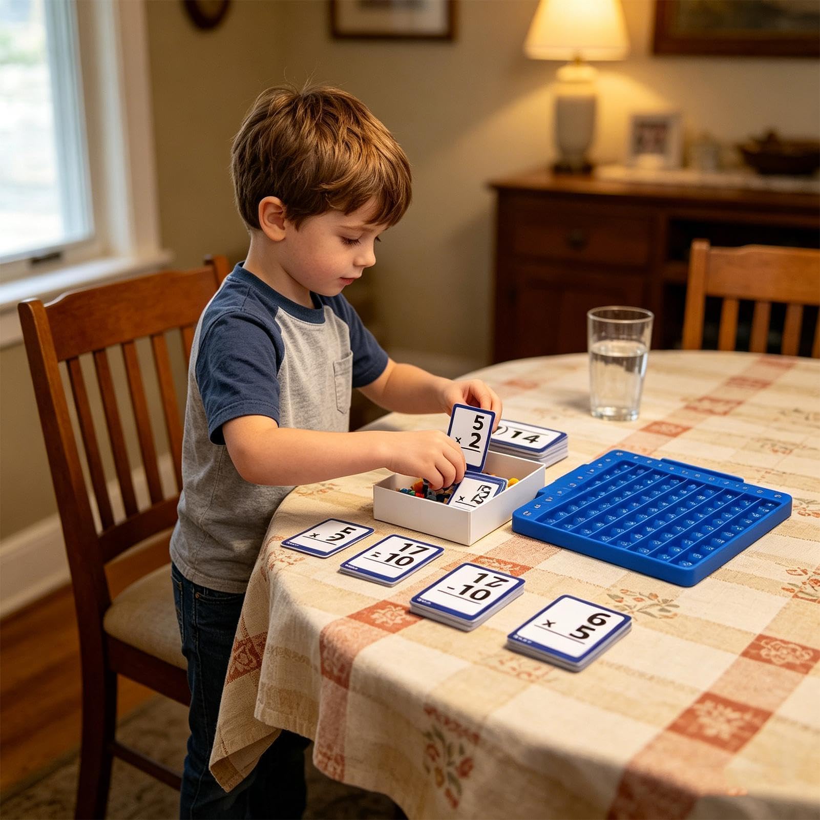Set di schede flash matematiche - Tavola di moltiplicazione completa, addizione, divisione di sottrazione, giocattolo didattico | Schede informative educative portatili per bambini della scuola matern