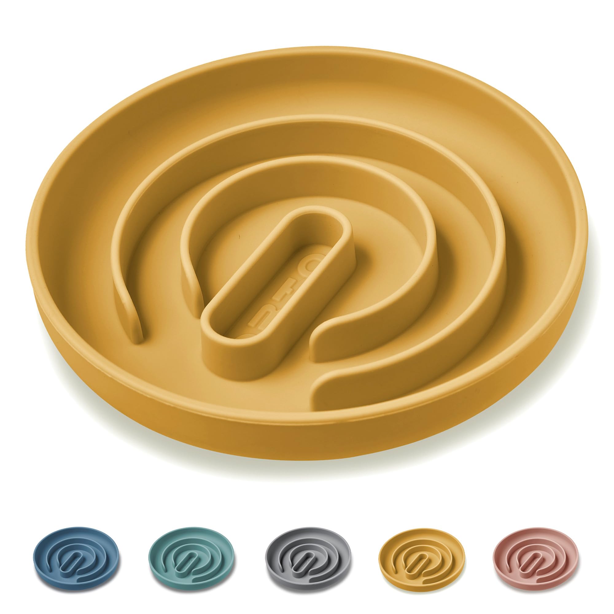 Slow Feeder Dog Bowls for Medium Small Large Breeds,Non-Slip Slow Feeder Cat Bowl with Suction Cup, Durable Food-Grade Silicone, Anti-Chocking and Anti-Bloat