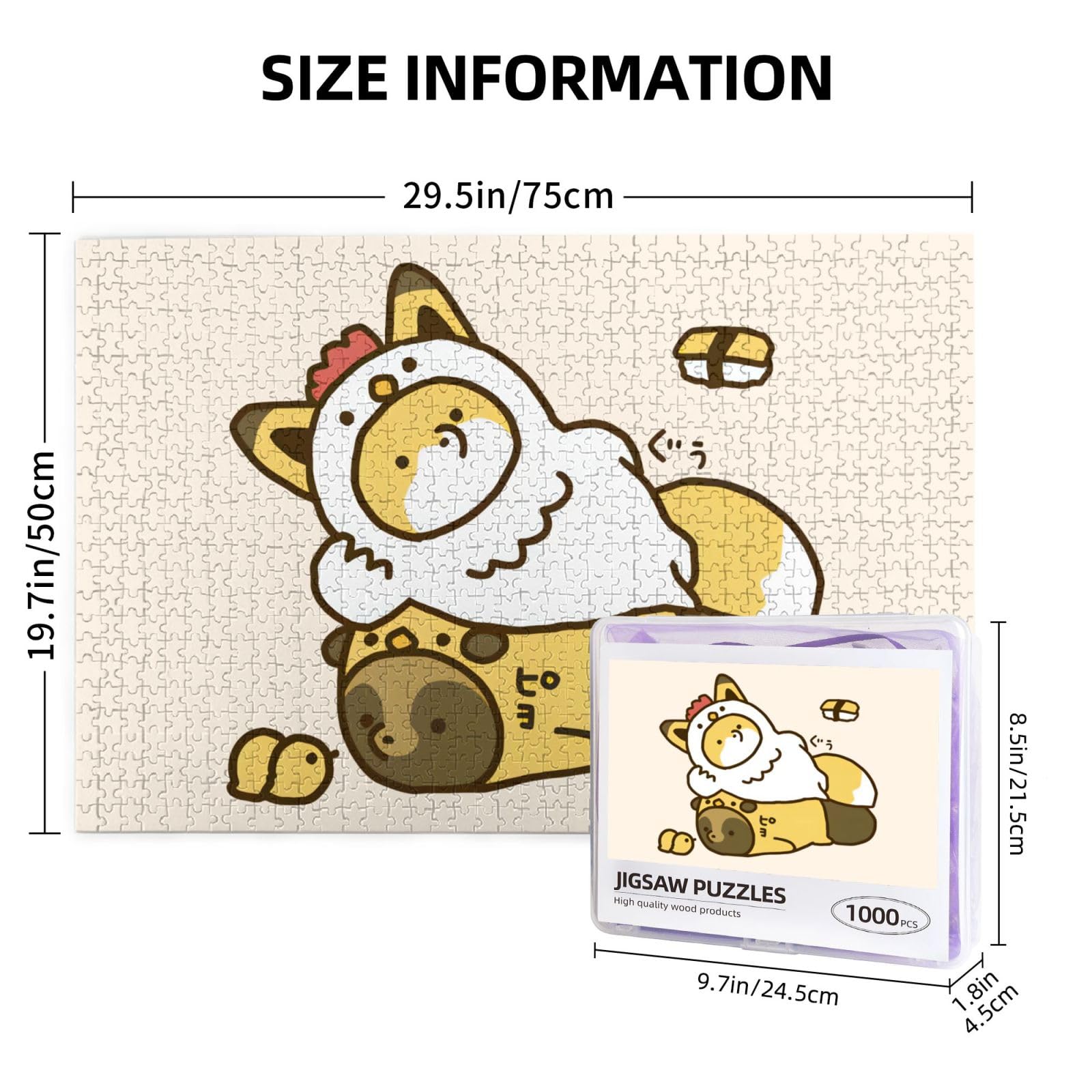 Amazon.co.jp: 1000ピース ジグソーパズル タヌキとキツネ パズル
