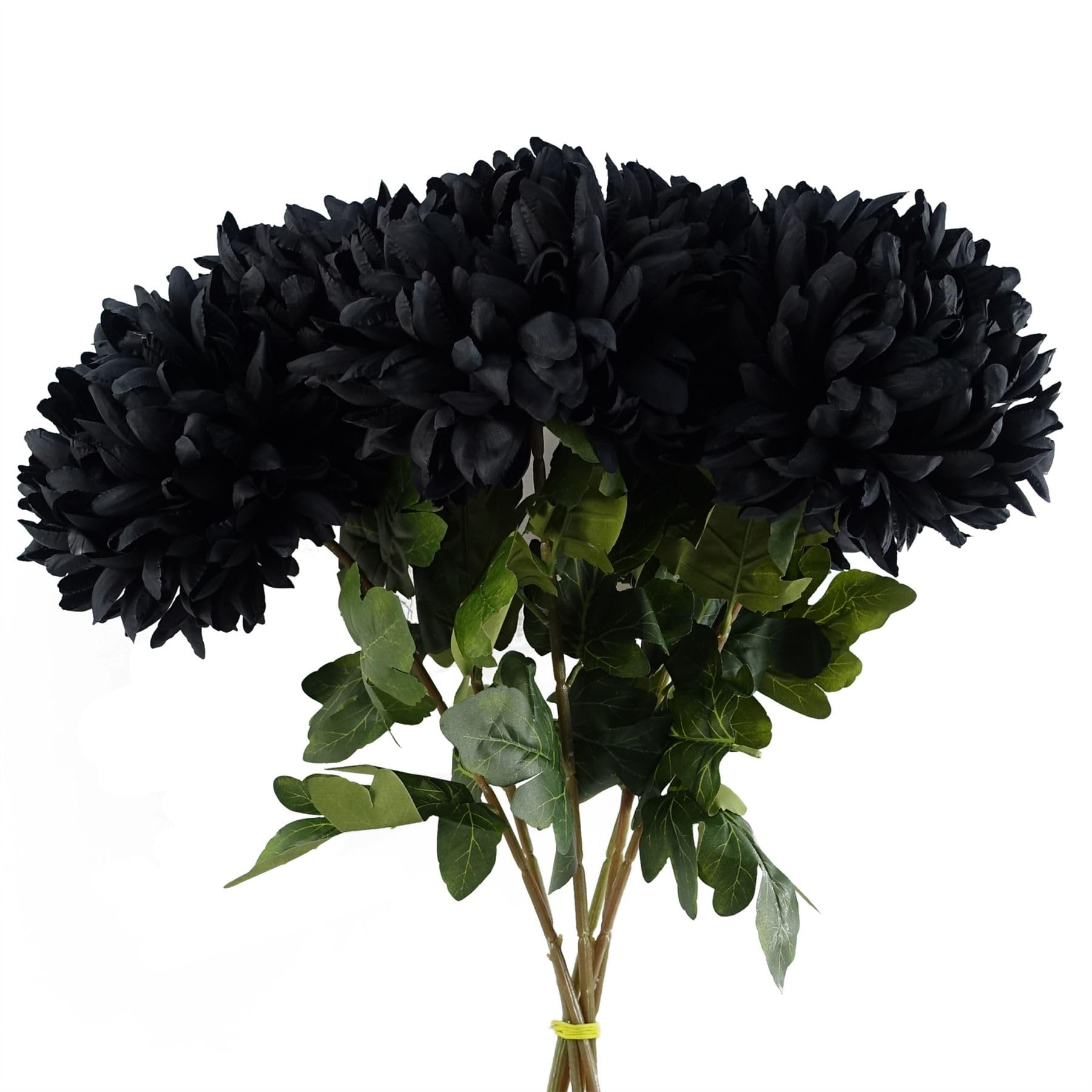 Leaf Black Extra Large Chrysanthemum Artificial Flower Stem 2.5ft