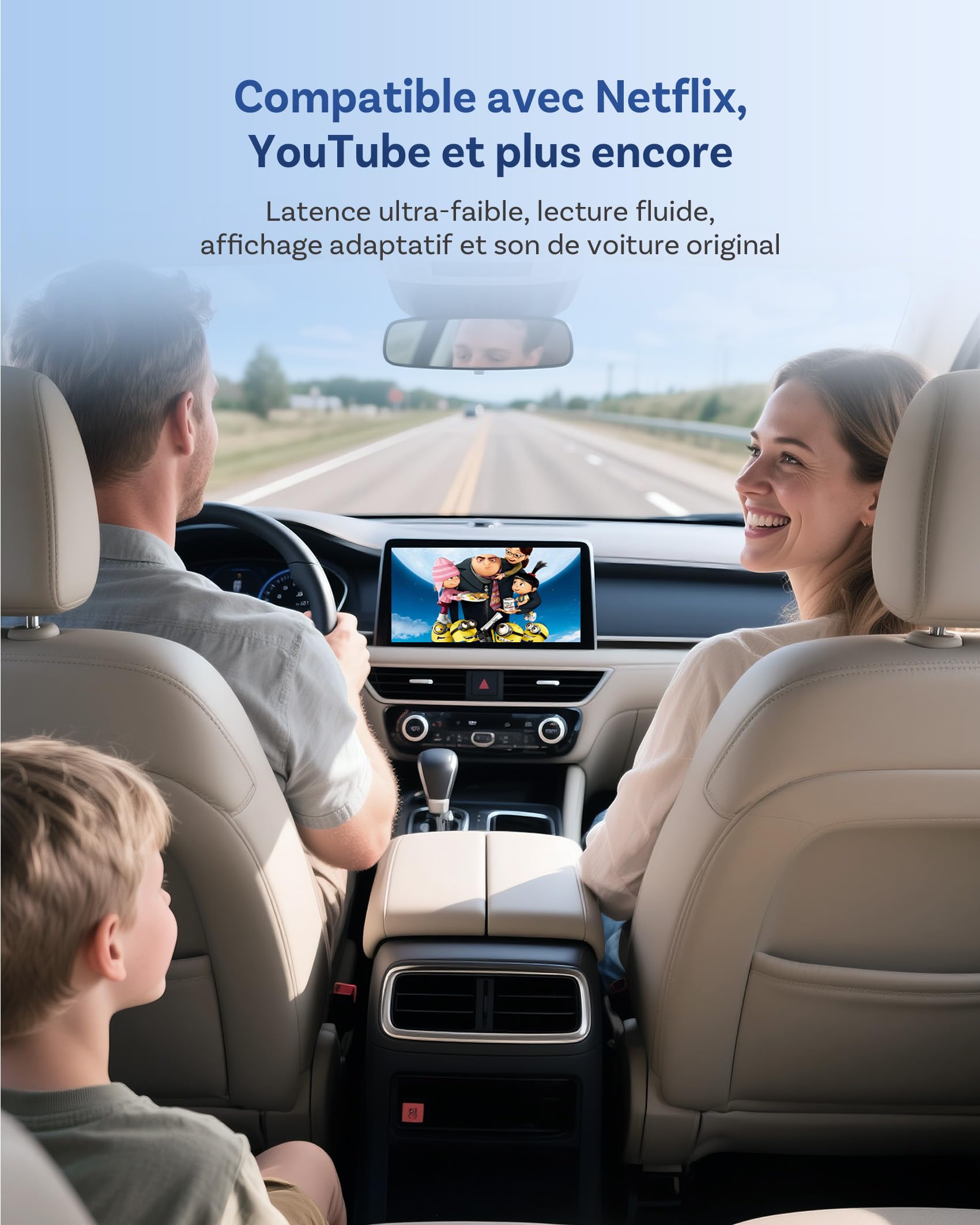 OTTOCAST Play2Video Ultra, Adaptateur CarPlay sans Fil & Android Auto Adaptateur CarPlay AI Box avec Netflix Youtube WiFi 6 5G Bluetooth 5.4 Adaptateur pour la Plupart des Voitures 2016+
