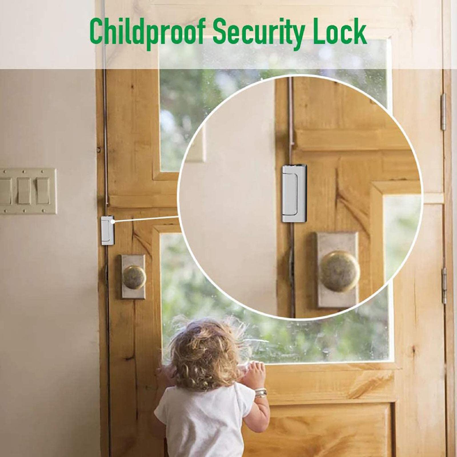 Cerradura de puerta de seguridad Refuerzo de la puerta muerta Bloqueo de la puerta de seguridad del niño 3pcs