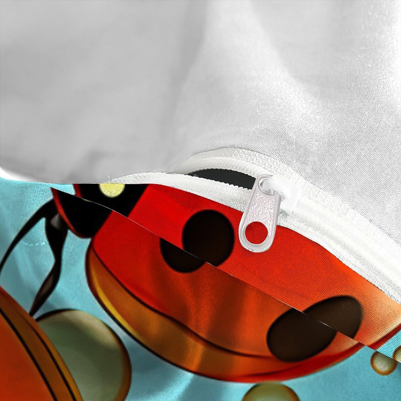 Ladybugde Ropa De Cama 3D Niños 3 Piezas Microfibra 2 Funda De Almohada CremalleraKing（220x240cm）