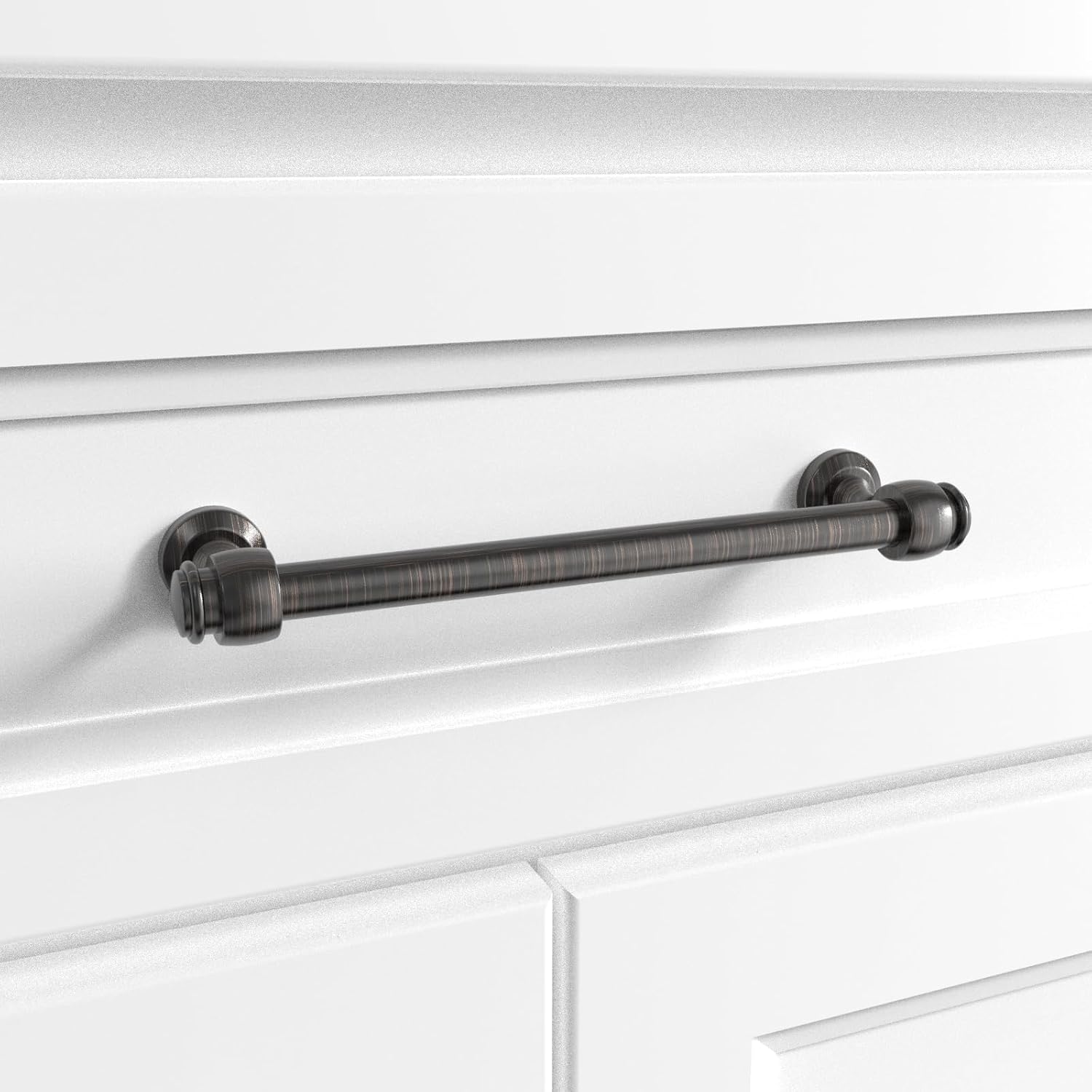 30799 - (10-Pack) Milano Door and Drawer Pull - 6in Center-to-Center, Oil Rubbed Bronze