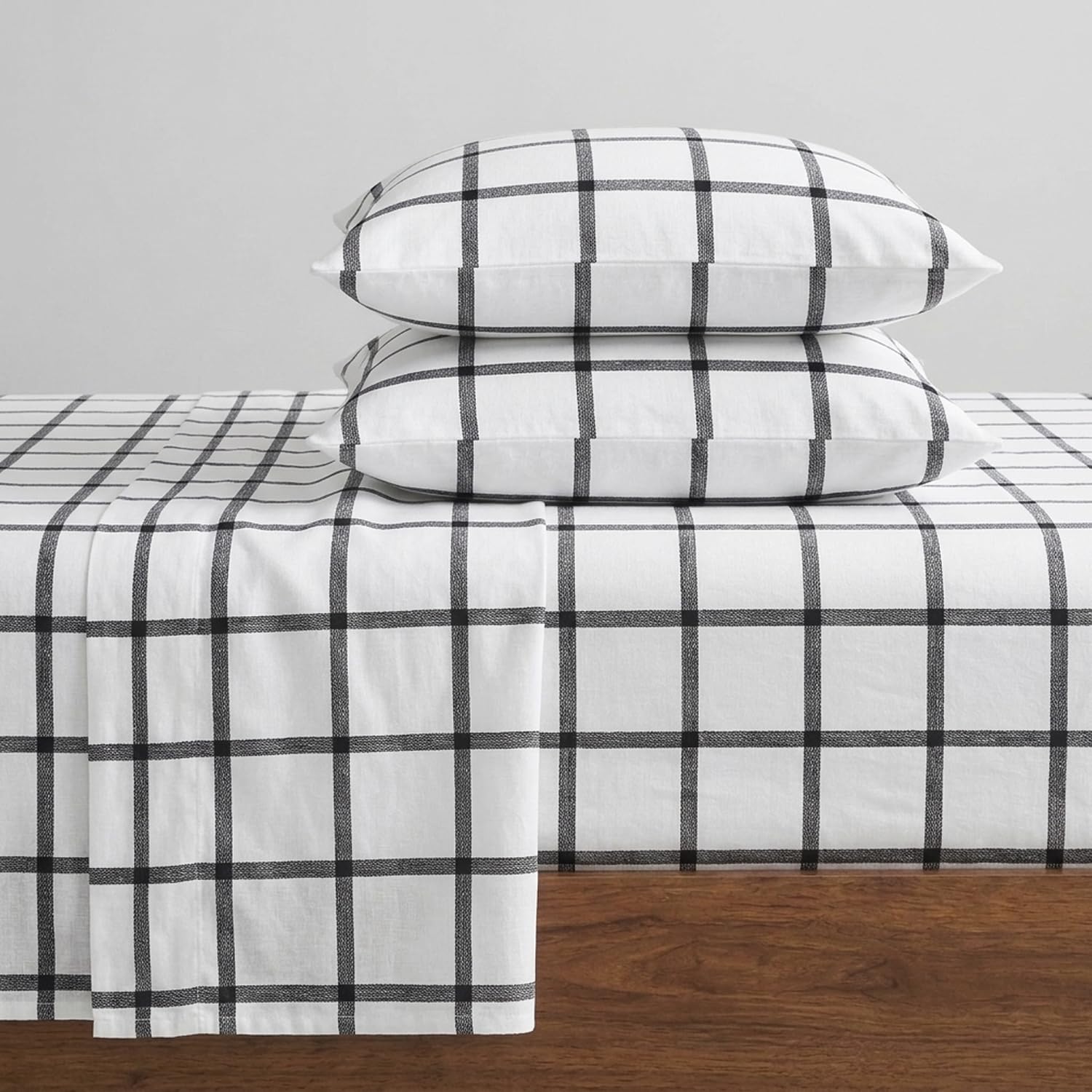 Eddie Bauer - Flanell-Kollektion Baumwoll-Bettwäsche-Set, sanforisiert und gebürstet für extra Weichheit, Komfort und gemütliches Gefühl, volles Etagenhaus, Karomuster