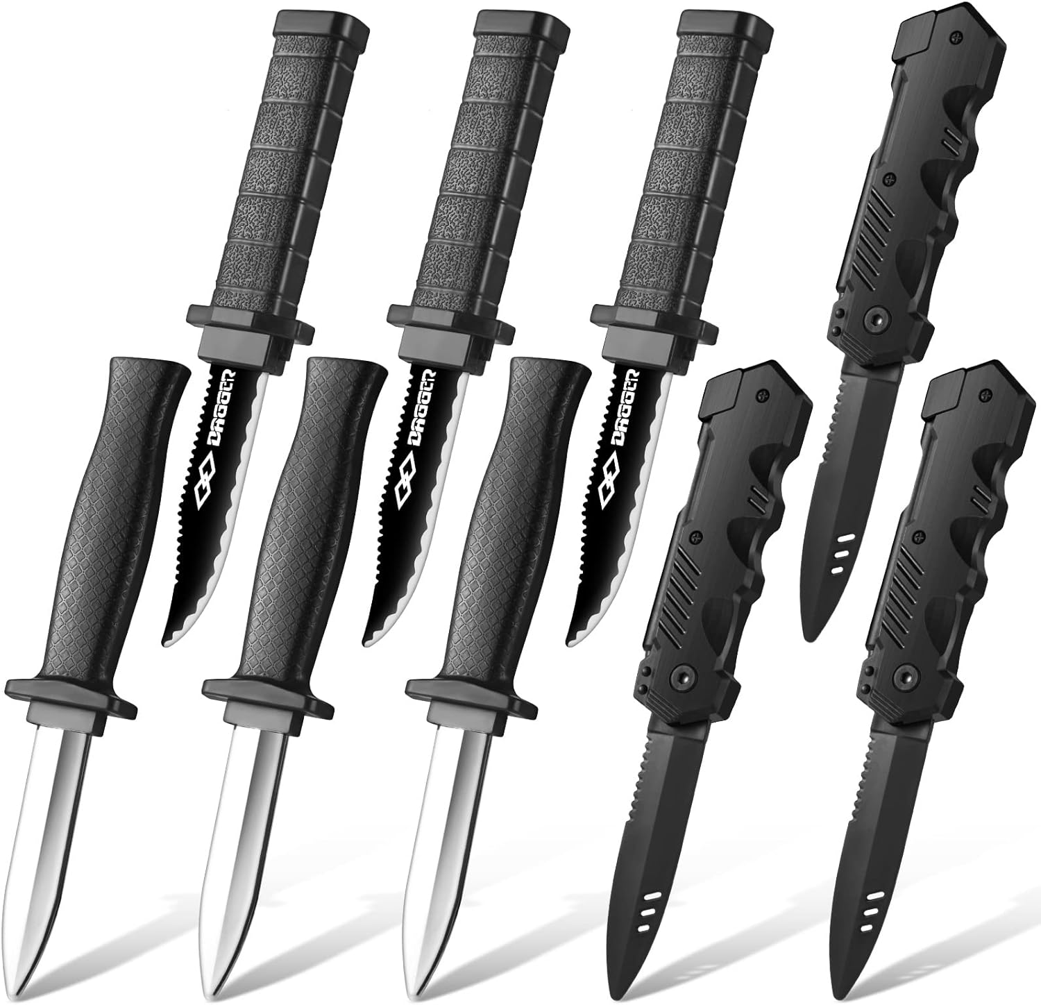 ZJoey 9 Pack Retractable Fake Knife Retractable Knife Halloween Props Fake Plastic
