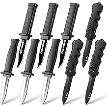 ZJoey 9 Pack Retractable Fake Knife Retractable Knife Halloween Props Fake Plastic Blades for Halloween April Fool's Party(9 Pcs Style A)