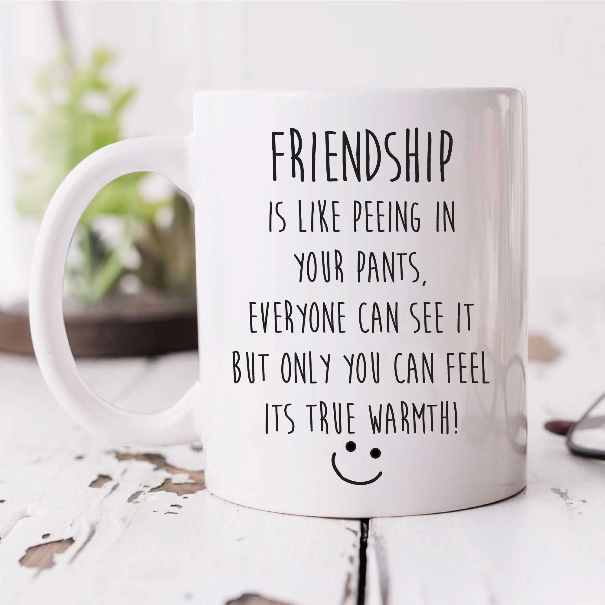 60 Second Makeover Limited Friendship is Like Peeing in Your Pants Mug Best Friend Funny Present Friendship Definition Best Friend Birthday Gifts Bestfriend Bestie BFF
