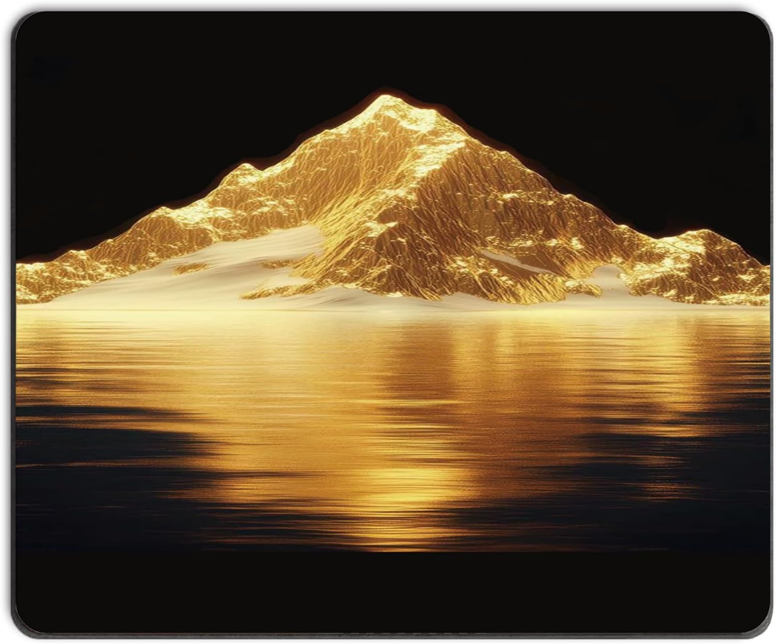 Mouse Pad, Square Mousepad, Personalized Premium-Textured, Non-Slip Rubber Base Mouse Mat, Waterproof Gaming Mouse Pad for Wireless Mouse, Computers, Laptop, Office, Home (Golden Mountain)