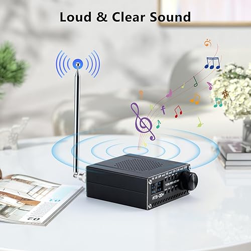 Miniatura 4 de GOOZEEZOO Si4732 ATS-20+ Plus Radio portátil de onda corta FM AM (MW SW) SSB (LSB USB) receptor de radio de todas las bandas con antena, altavoz