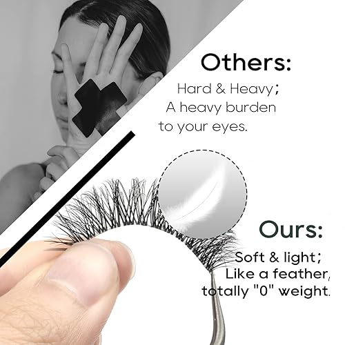 Miniatura 6 de Pestañas postizas ojo de gato, esponjosas y finas, pestañas de visón sintético, 7 pares de pestañas de volumen dramático Jiocolor DJ-41